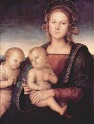 Pietro Perugino Madonna mit Hl. Johannes dem Taufer oil painting on canvas